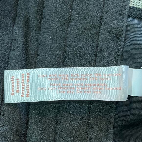 CACIQUE Smooth Boost Strapless Bra 44H Black Underwire Push Up Missing Straps - Picture 9 of 9